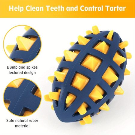 Coubon Tail Dog Toy Ball with Squeaker - Interactive Dog Ball Toy for Floating, Chewing & Fetching - Durable Plush Material, Yellow & Black Spiky Design, All Breeds & Sizes, Dog Ball Toy, Interactive Dog Play, Squeaker Feature, Plush Material Ball, Withou